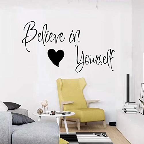 Wall Stickers for Bedroom and Living Room, Believe in Yourself Decal Wall Quote Sayings Stickers Quotes Vinyl Inspirational Wall Decals Words Letters CASADECOR