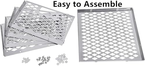 BBQ-PLUS Charcoal Firebox Basket and Smoker Door Clamps for Oklahoma Highland Bandera Longhorn,Charcoal Box,Fire Basket and Latches for Most Offset Smoker Grill,12 W x 12 D x 7.5 H,Stainless Steel by BBQ-PLUS - Image 5