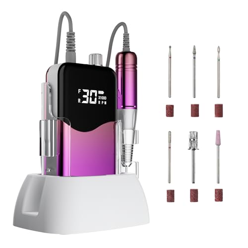 Kit profesional de lima eléctrica para uñas 35000RPM miniatura 1