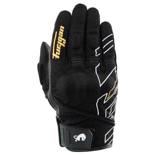 Furygan Jet Neon D3O Lady – Guantes de Moto y Scooter para Mujer, Verano, aprobados por la CE, 100% Piel, Textil Transpirable, táctil, protección D3O