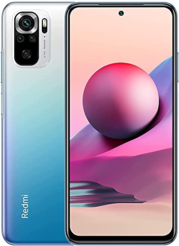 XIAOMI Redmi Note 10S Smartphone RAM 6GB ROM 128GB 6.43'' AMOLED DotDisplay 64MP Cámara Carga rápida de 33 W MediaTek Helio G95 3.5mm Headphone Jack 5000mAh (typ) Batería Azul [Versión en Español]