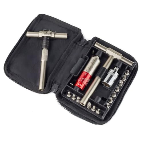 FIX IT STICKS 15-65 Inch Lbs All-in-One Torque Driver Kit with Locking Ratcheting T-Way Wrench - Custom Bundle (FISMUTK+TWAY-LOCK)