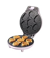 Bestron Waffeleisen für Mini-Cookies-Maker in Tiermotiven, Waffeleisen für Waffel-Kekse, mit Backampel & Antihaftbeschichtung, 700 Watt, Farbe: Rosa – Ansicht 2