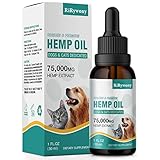 RiRywony Health Hemp Oil for Dogs Cats - Pure Hemp Drops for Pets Arthritis Pain Anxiety Relief Stress - Dog Herbal Supplements -Hip Joint Support Calming - Skin Health - Omega 3-6-9 Fatty Acids