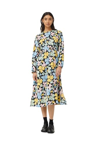 Robe midi Jacinto au motif floral fluide pour femme élégante