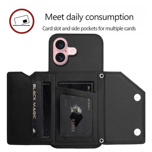 Coque iPhone 2025 de qualité supérieure en cuir premium noir LEMAXELERS - 4