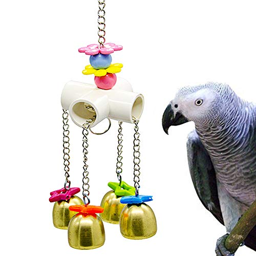 IUHKBH Bird Parrot Toy Colorful Bird Swing Toys with Bell Hanging Toy for Budgie Lovebirds Conures Small Parakeet Cages Decorative Accessories - image 7