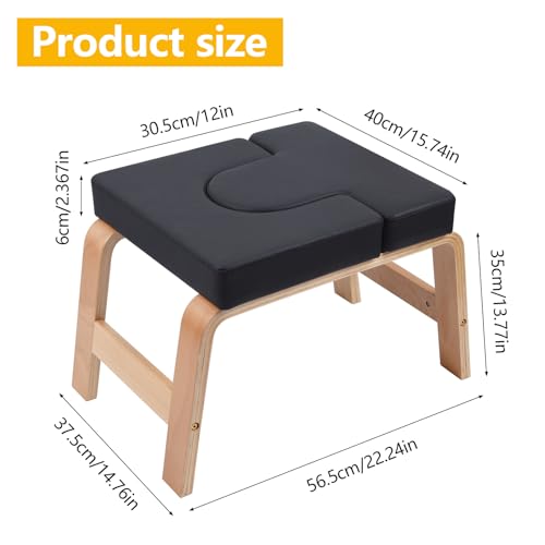 Image of Yoga Headstand Bench PU Pad Headstand Trainer Max Load 300lbs