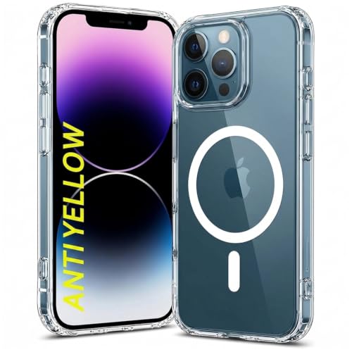 Image of DIZORO Crystal Clear Magnetic Compatible with iPhone 12 Pro Max Case with Anti-Yellow Anti-Scratch Shockproof Transparent Cover