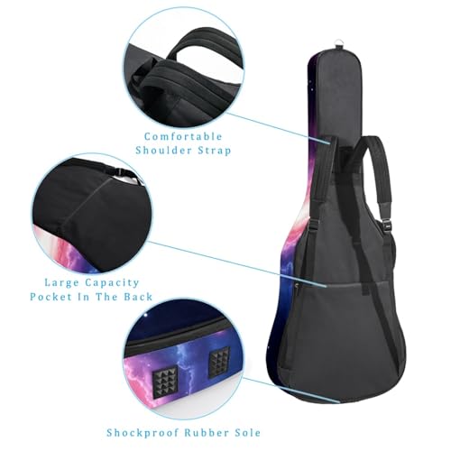 Housse guitare acoustique 109cm imperméable avec poches - 3