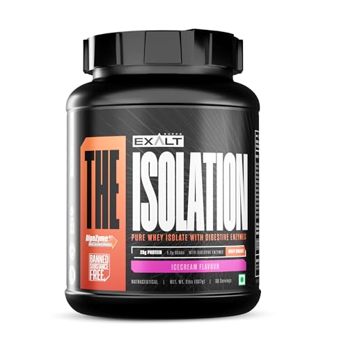 Image of The Isolation Pure Whey Isolate With Digestive Enzymes | 25g Protein | 5.6g BCAAs | 150mg Digestive Enzyme | Zero Added Sugar | Whey Isolate (907 gm, Ice Cream)