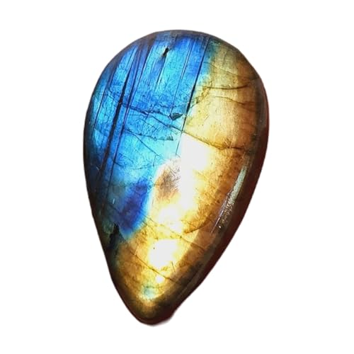 Cabochon en vrac pierre labradorite naturelle 37x21x8mm pour bague et collier DIY