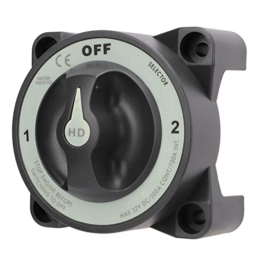 Battery Kill Switch 3 Position IP66 Waterproof Battery Master Switch for Marine Boat, Copper Material