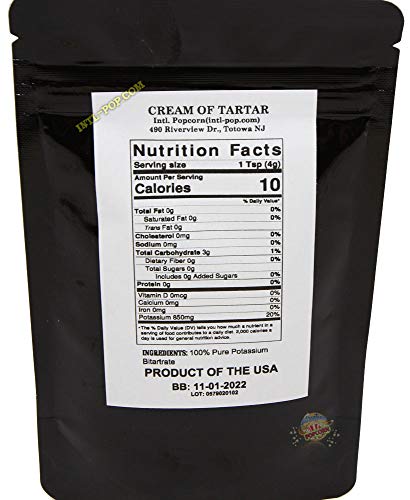 Cream of Tartar (4 oz) Organic Ingredients, Highest Purity, Baking Additive, Non-GMO, Kosher, Vegan, Gluten-Free, All-Natural, DIY Bath Bombs, Mess Free - Thumbnail 2