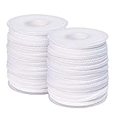 QPZ 200 ft Braided Candle Wicks 100% Cotton 50 PLY for Candle Pillars in 5 1/5