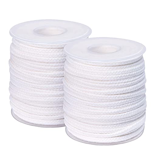 QPZ 200 ft Braided Candle Wicks 100% Cotton 50 PLY for Candle Pillars in 5 1/5