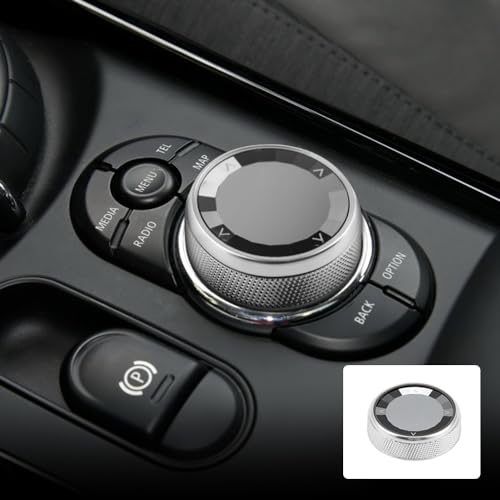 FDAIUN Knob Cover Button Replacement for BMW Mini Cooper F Series F54 F55 F56 F57 F60 7-Buttons Drive Car Multimedia Big Knob Cover Trim Control Accessories