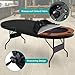 Gasadar Oval Poker Table Dust Cover with Elastic Band Hem and Buckle Fit Portable Poker & Game Table 96