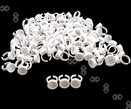 Creative-Idea Pigment Ring Tattoo Ink Finger Cup Makeup Glue Holder Microblading Large 100 Pack #TOP8