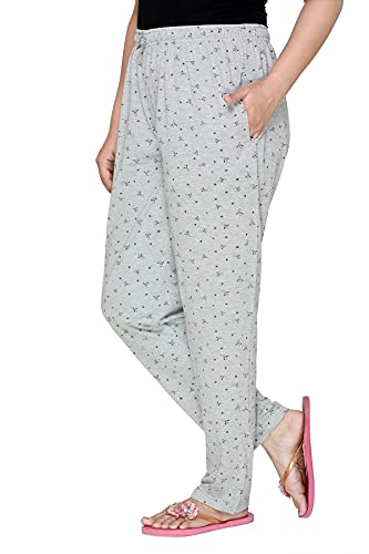 Image of CUPID Woman's Regular Fit Cotton Pyjamas Comfortable Night Pajamas Track Pant, Lowers, Daily Use Lounge Wear Pants for Ladies