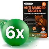 Animalea Marderschreck Auto – 6X Marderkugeln inkl. 3 Halterungen - Hochwirksame Marderabwehr Auto Duftkugeln bis zu 6 Monate - Alternative zu Marderspray und Maderschrecker Auto - Mader Abwehr