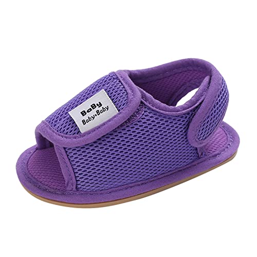 Baby Girls Boys Sandals Infant Toddler Shoes First Walkers Prewalkers Mesh Soft Sole Sneakers Casual (Purple, 5 Infant)