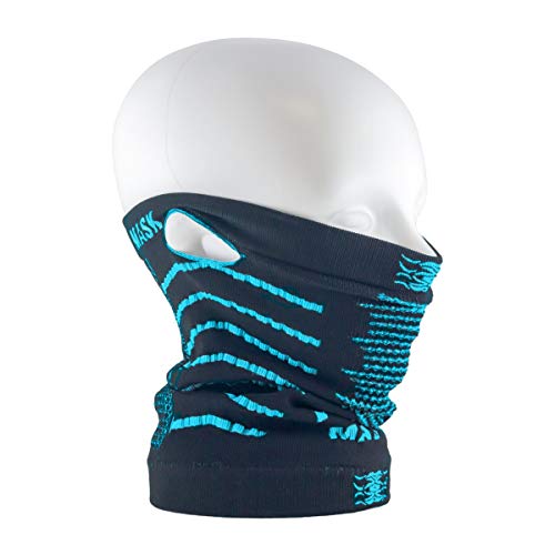 オルルド釣具 フェイスマスク 防寒 保温 男女兼用 フリーサイズ 耳掛け フェイスガード ネックウォーマー 4way ブルー qa100105a04n0