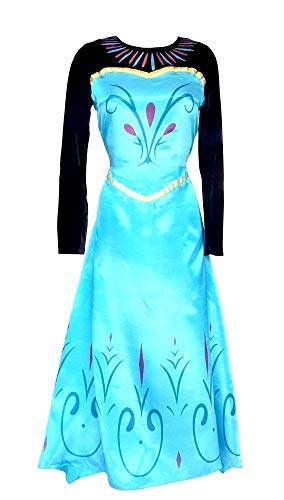 Elsa Coronation Costume Woman Frozen with Cloak Fancy Dress Carnival Halloween Cosplay Princess Size S Original Gift Idea - BigaMart Elsa Coronation Costume Woman Frozen with Cloak Fancy Dress Carnival Halloween Cosplay Princess Size S Original Gift Idea - BigaMart