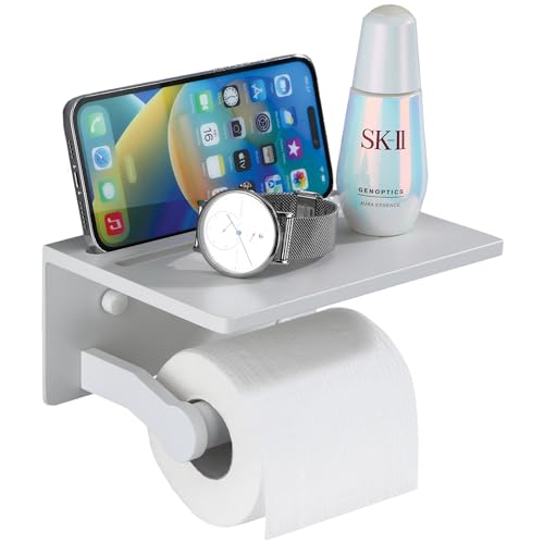 Homely Trove Toilet Paper Holder with Phone Shelf - Tissue