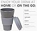 Reusable Coffee Cup Travel Mug Eco-Friendly Bamboo Fibre Silicon Natural 15oz (Gray)