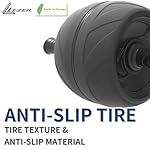 LEZER Ab Roller Wheel, Abdominal Workout, Extra Wide 5.5", Exercise Wheel, Home Gym Fitness Equipment, Core Strength, Muscle, Thick Knee Pad, Made In Taiwan Black - Image 4