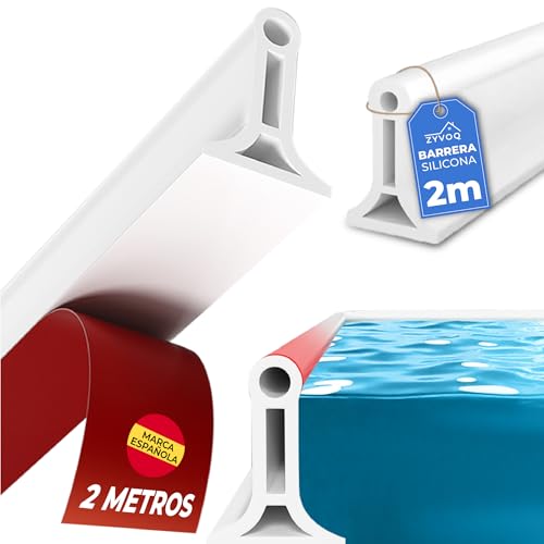 Perfil Silicona Ducha 2 METROS, Copete Encimera Cocina, Borde Plato de Ducha, Barrera de Agua para Ducha, Barrera De Ducha, Barrera Agua baño, Goma Mampara Ducha, Embellecedor Encimera Cocina 50x30mm