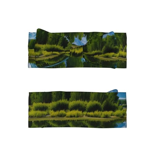 grand teton national park Prints Baby Bow Headband Super Stretchy Soft Bows Hair Accessories for Newborn Infants Toddlers Kids Girls2