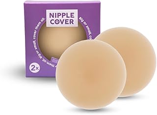Cubre Pezones Reutilizables - Pezoneras Adhesivas Invisibles Mujeres Tops sin Espalda - Nipple Covers - Alternativa al Sujetador - Cubre Pezones Redondo de Silicona - Pezoneras para Mujer