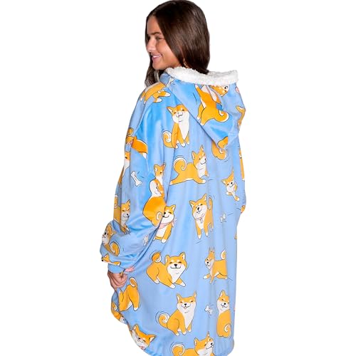 Image of Bare Home Wearable Blanket Hoodie - Soft Plush Sherpa - Warm and Cozy - Oversized Wearable Blanket