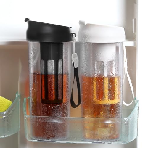 watchget Máquina de café Cold Brew Copo de viagem com alça de silicone macio, infusor portátil de ca