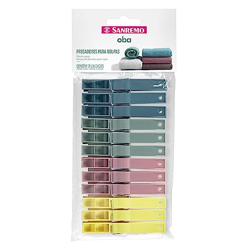 Pregador de Roupas Sanremo Transparente/Colorido plástico