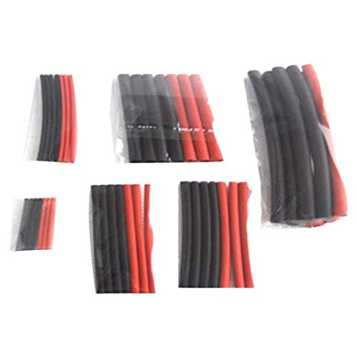 PULABO 42Pcs Black Red Assorted 6 Size Polyolefin 2:1 H-Type Heat Shrink Tube Wire Wrap Kit Electrical Connection Cable Sleeve Tubing Sets Electric Insulation Heat Shrink Wrap Popular