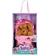 BABY PAWS Labradoodle, Interactive Plush Dog with 15 Sounds and Reactions, Opens and Closes his Eyes, in a Carry Bag, he is Always There, Gift and Toy for Children Aged 3 and