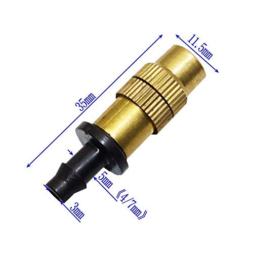 Spray 10 verstoven koper mist cooling nozzle verstuivingsmondstuk 4 / 7mm tuinslang irrigatie landbouw… - Image 6