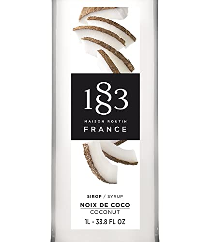 Image of 1883 Maison Routin Syrup for Drinks, Made In France (33.8 Fl Oz, Coconut Plastic)