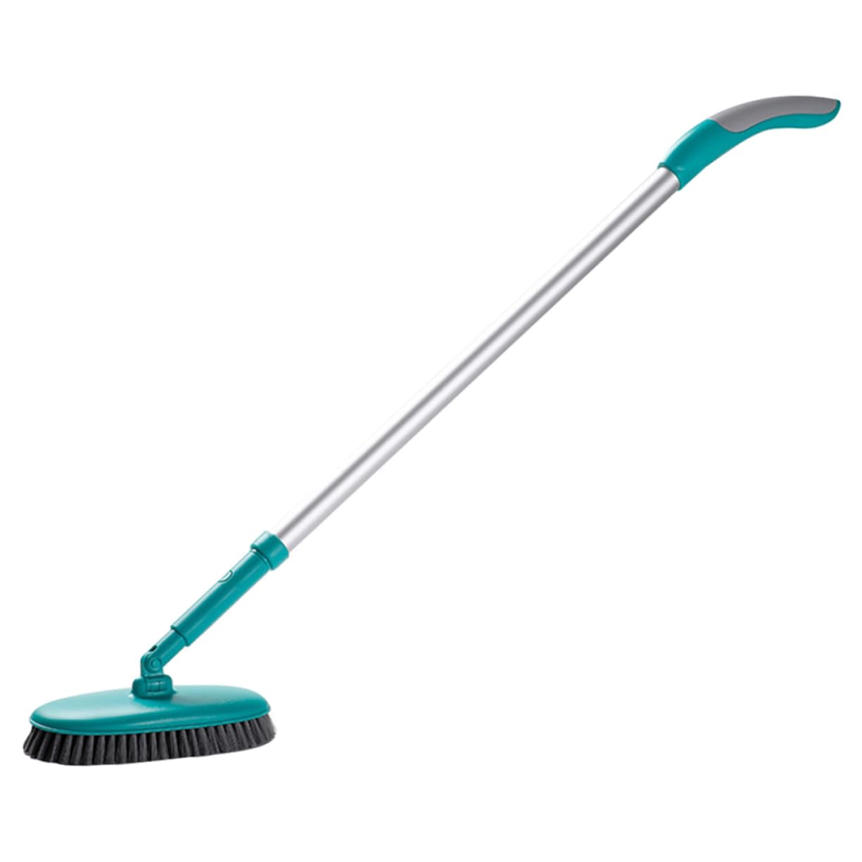 Spazzola per Pavimenti Manico, Setole Morbide, Rotante, per Piastrelle e Pavimento, Pulizia Domestica, Verde, in Alluminio e Pp