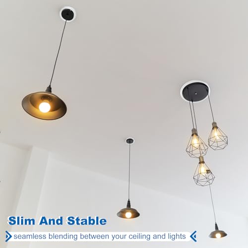 Image of PATIKIL Goof Rings Inner Diameter 2.99 inch, Outer Diameter 4.72 inch, 4 Pcs Metal Goof Rings Cover Recessed Light Trim for Ceiling Wall Fixtures Can Lighting Down Light LED, Matte Finish Chrome
