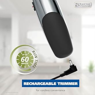 Wahl Groomsman Rechargeable Beard Trimmer kit for Mustaches, Nose Hair, and Light Detailing and Grooming with Bonus Wet/Dry Battery Nose Trimmer – Model 5622v