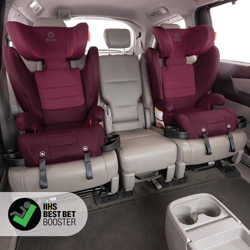Diono Monterey 2XT Latch 2 in 1 High Back Booster Car Seat with Expandable Height & Width, Side Impact Protection, 8 Years 1 Booster, Plum - Thumbnail 7