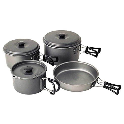 Campingaz 202030 Campinggeschirr Trekking-Geschirrset aus Aluminium, drei Töpfen 2.3, 1.5, 1 Liter, 16 x 20 cm