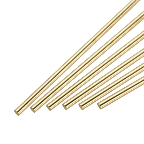 Tige ronde en laiton 6,5 mm uxcell pour modélisme et bricolage de précision x6