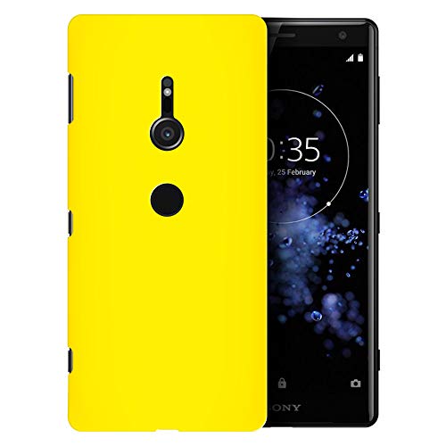 Xperia XZ3 ケース 耐衝撃 薄型 ハードケース エクスペリアXZ3 PCハードケース SO-01L SOV39 801SO イエロー