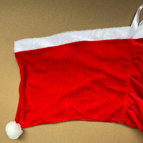 Weinachtsmannan Kostüm Weihnachten Santa Umhang mit Kapuze Rotes Cape Weihnachtsmantel Nikolaus Kostüm Damen Weihnachten Fasching Samt Umhang Kapuzenmantel Rot Samt Mantel Kinder Weihnachts Kostüme