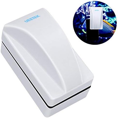 UEETEK Magnetic Aquarium Fish Tank Glass Cleaner Scrubber Algae Glass Cleaner Scratch-Free Floating Clean Brush with Easy Grip Handle
